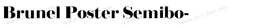 Brunel Poster Semibo字体转换